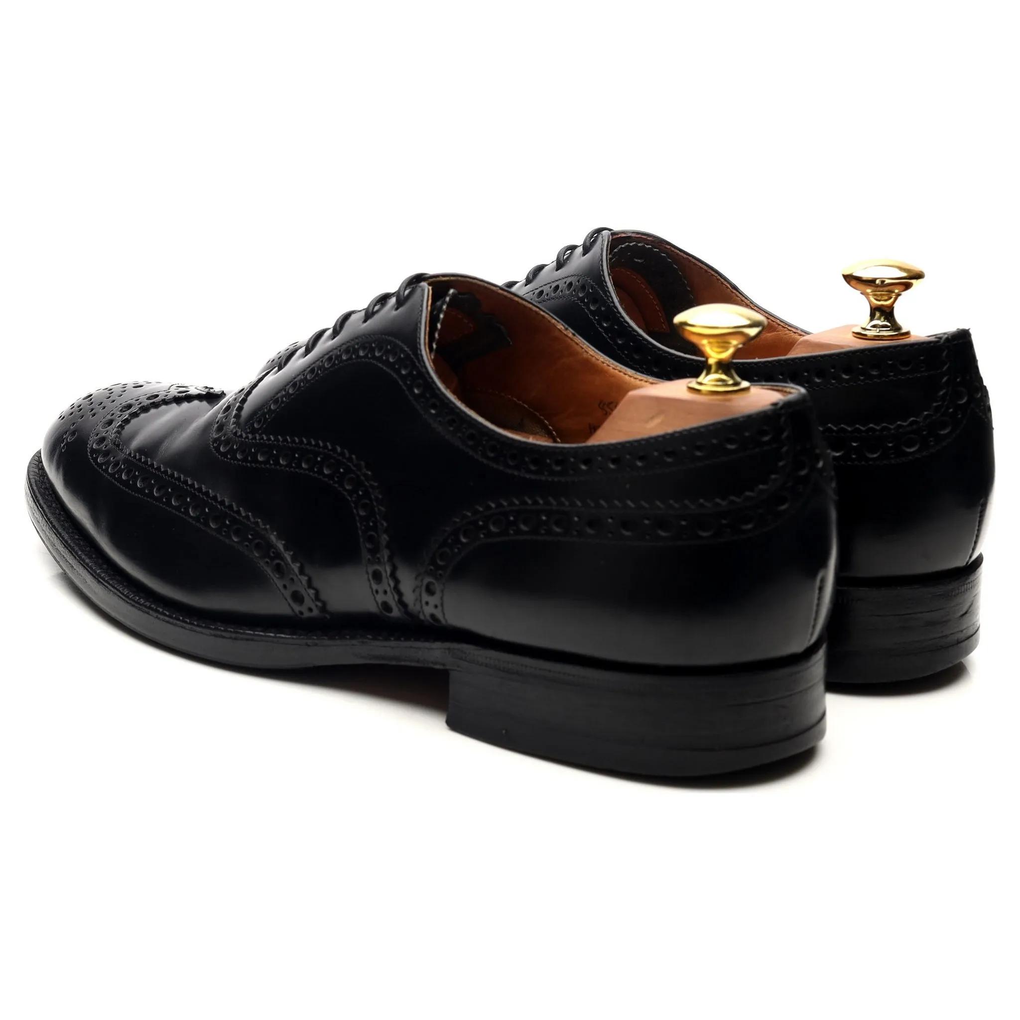 'Burwood' Black Leather Oxford UK 8.5 G