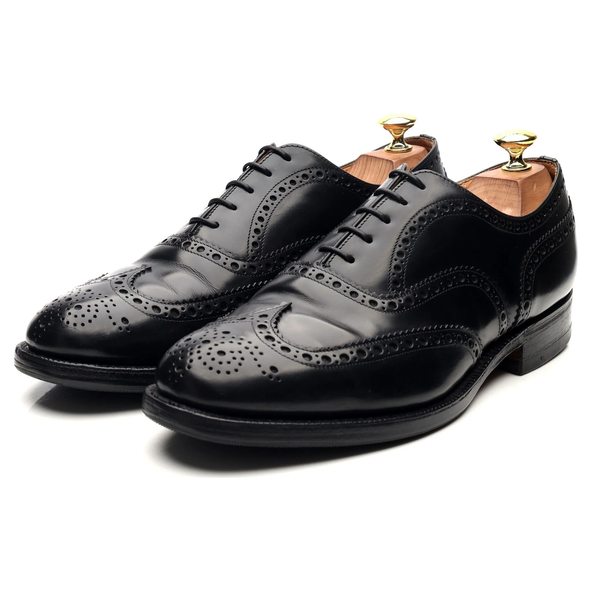 'Burwood' Black Leather Oxford UK 8.5 G