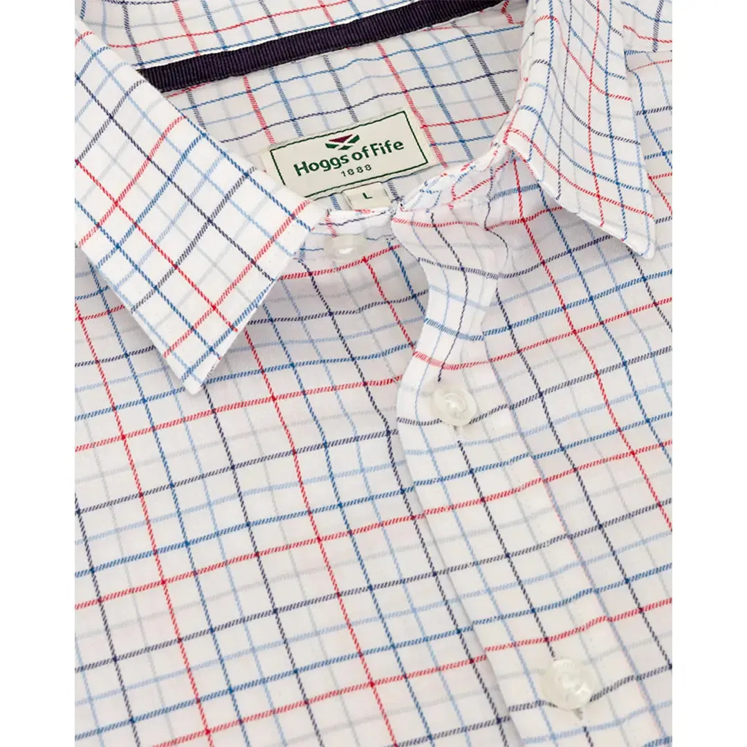 Callum Country Checked Shirt - Red/Blue Check by Hoggs of Fife