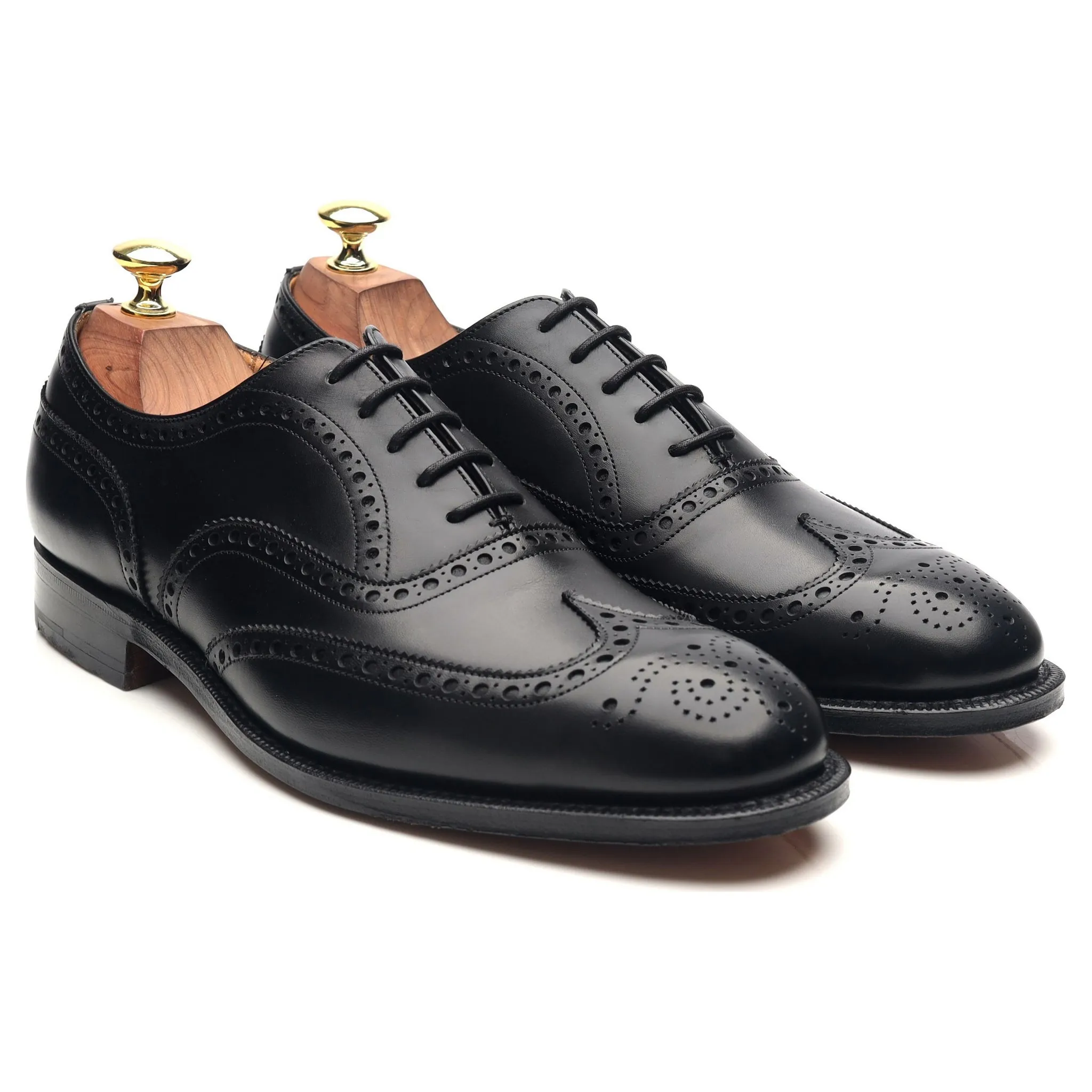 'Chetwynd' Black Leather Brogues UK 7.5 F