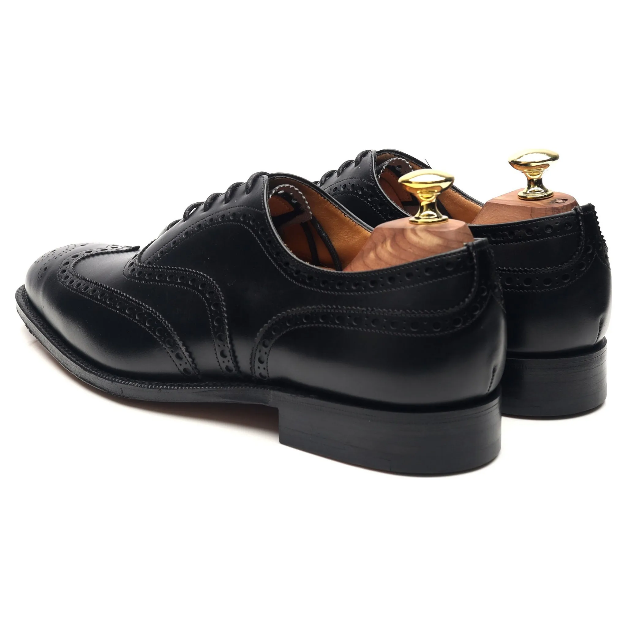 'Chetwynd' Black Leather Brogues UK 7.5 F