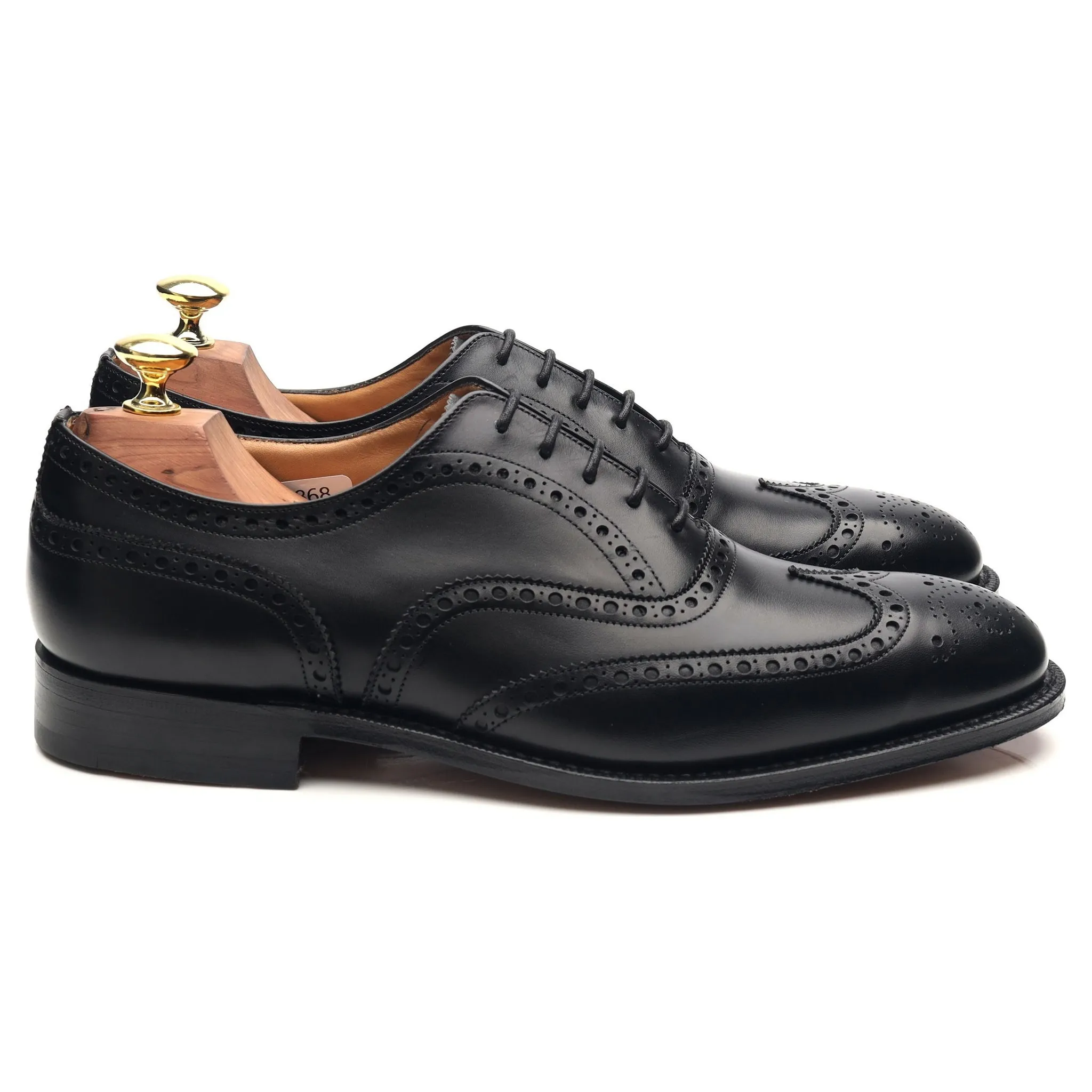 'Chetwynd' Black Leather Brogues UK 7.5 F