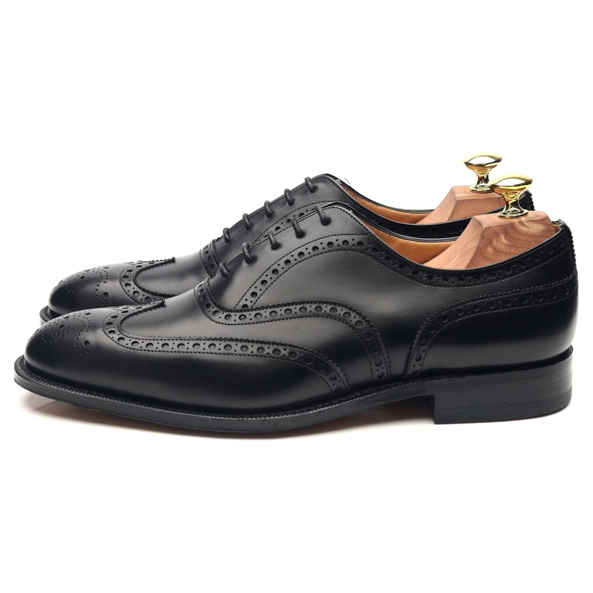 'Chetwynd' Black Leather Brogues UK 7.5 F