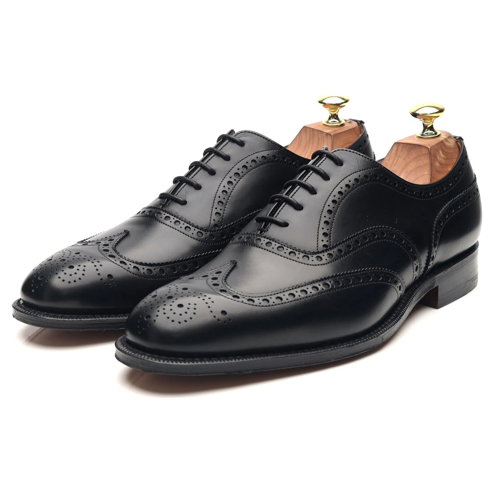 'Chetwynd' Black Leather Brogues UK 7.5 F