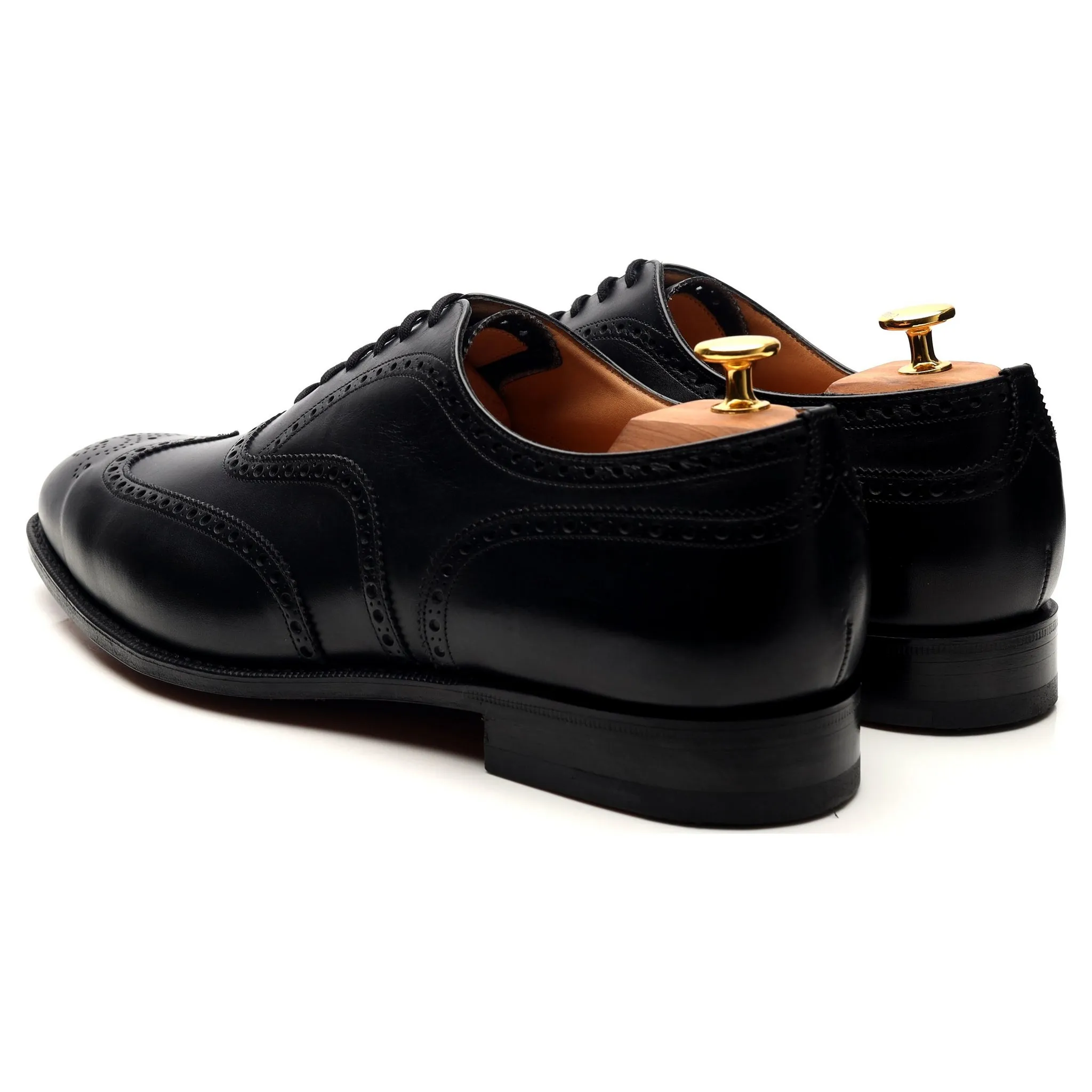 'Chetwynd' Black Leather Oxford Brogues UK 12 F