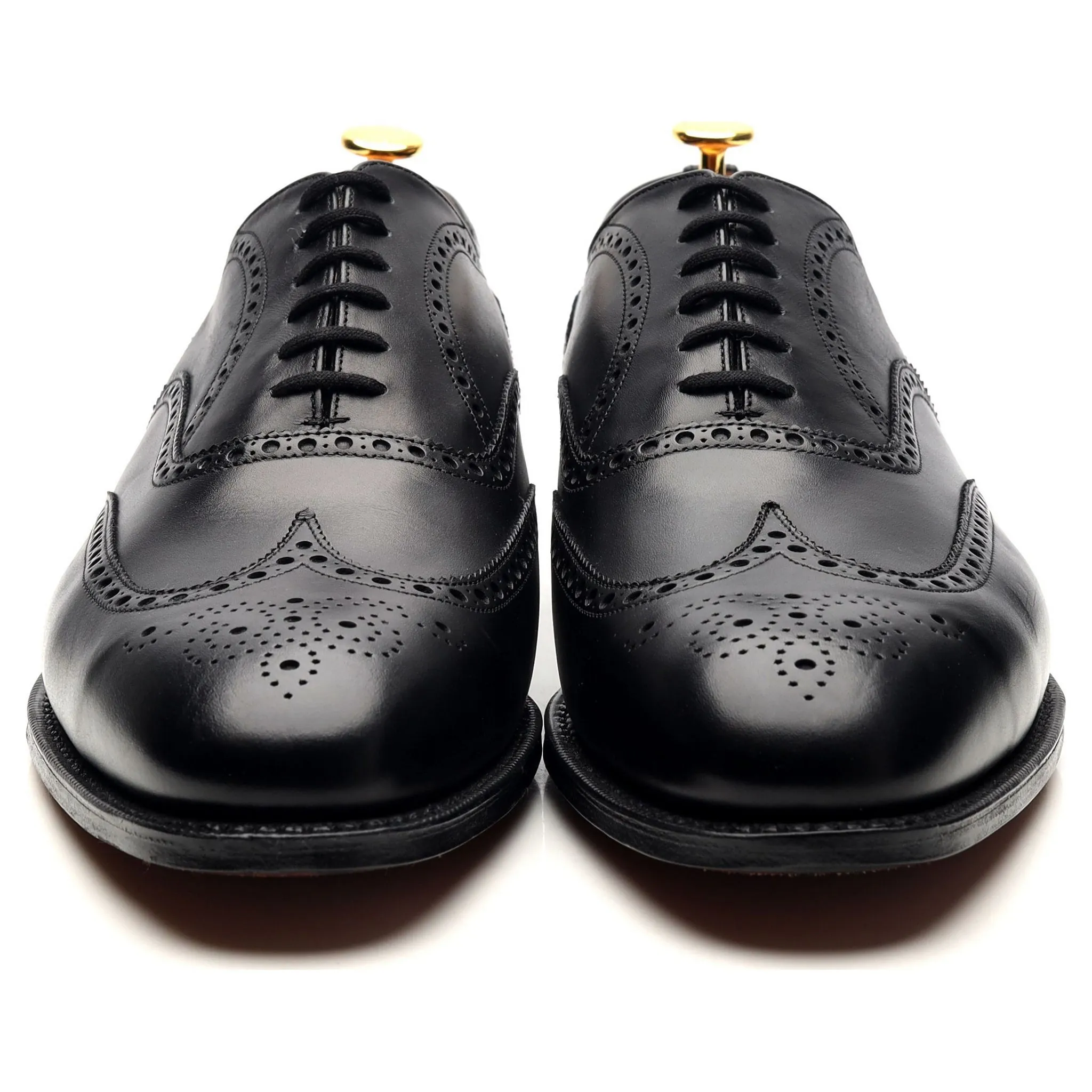 'Chetwynd' Black Leather Oxford Brogues UK 12 F