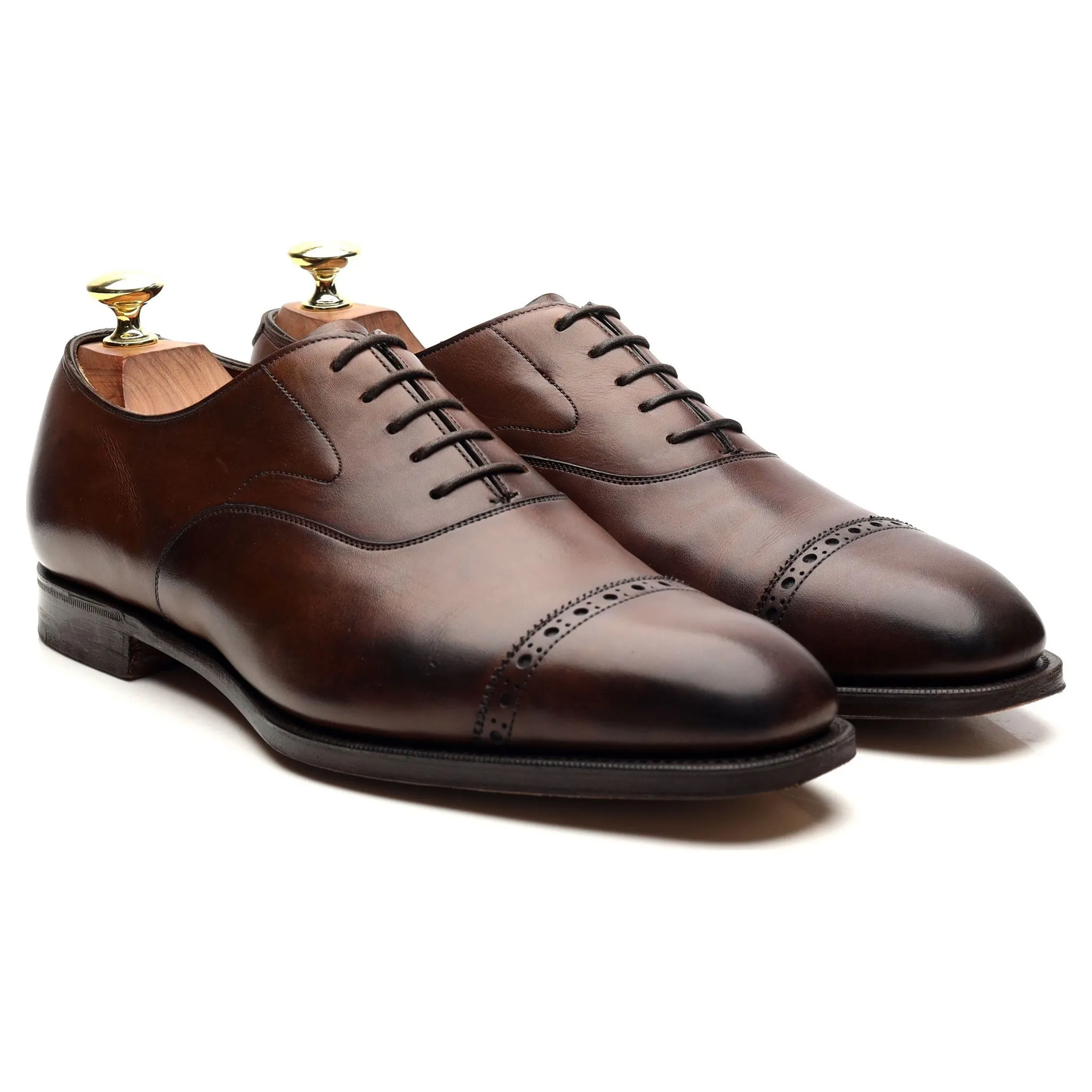 'Churchill' Dark Brown Leather Oxford UK 8.5 E