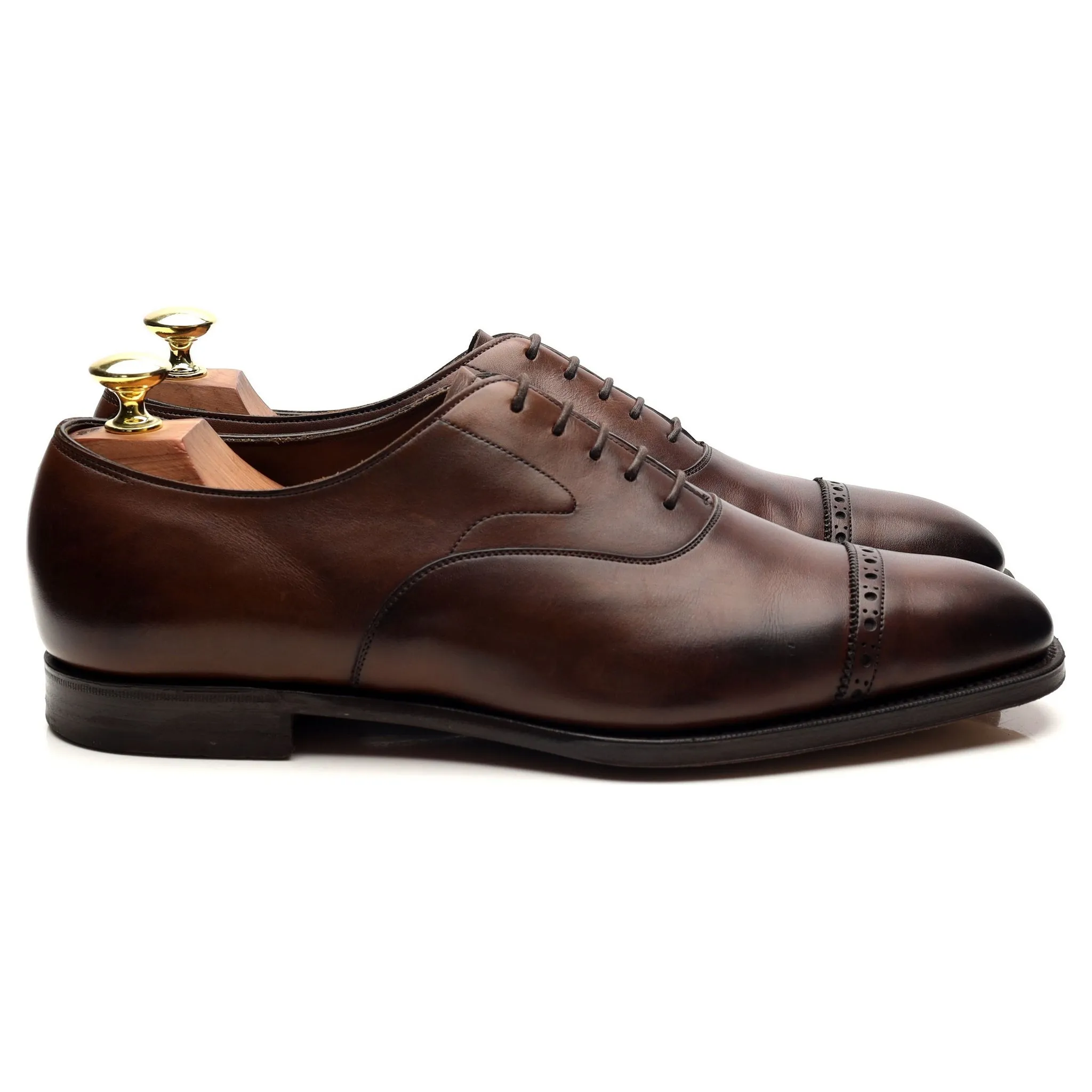 'Churchill' Dark Brown Leather Oxford UK 8.5 E