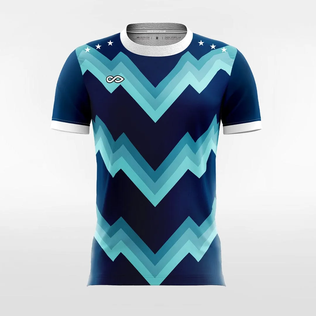 Classic Chevron - Women Custom Soccer Jerseys Design Navy Blue