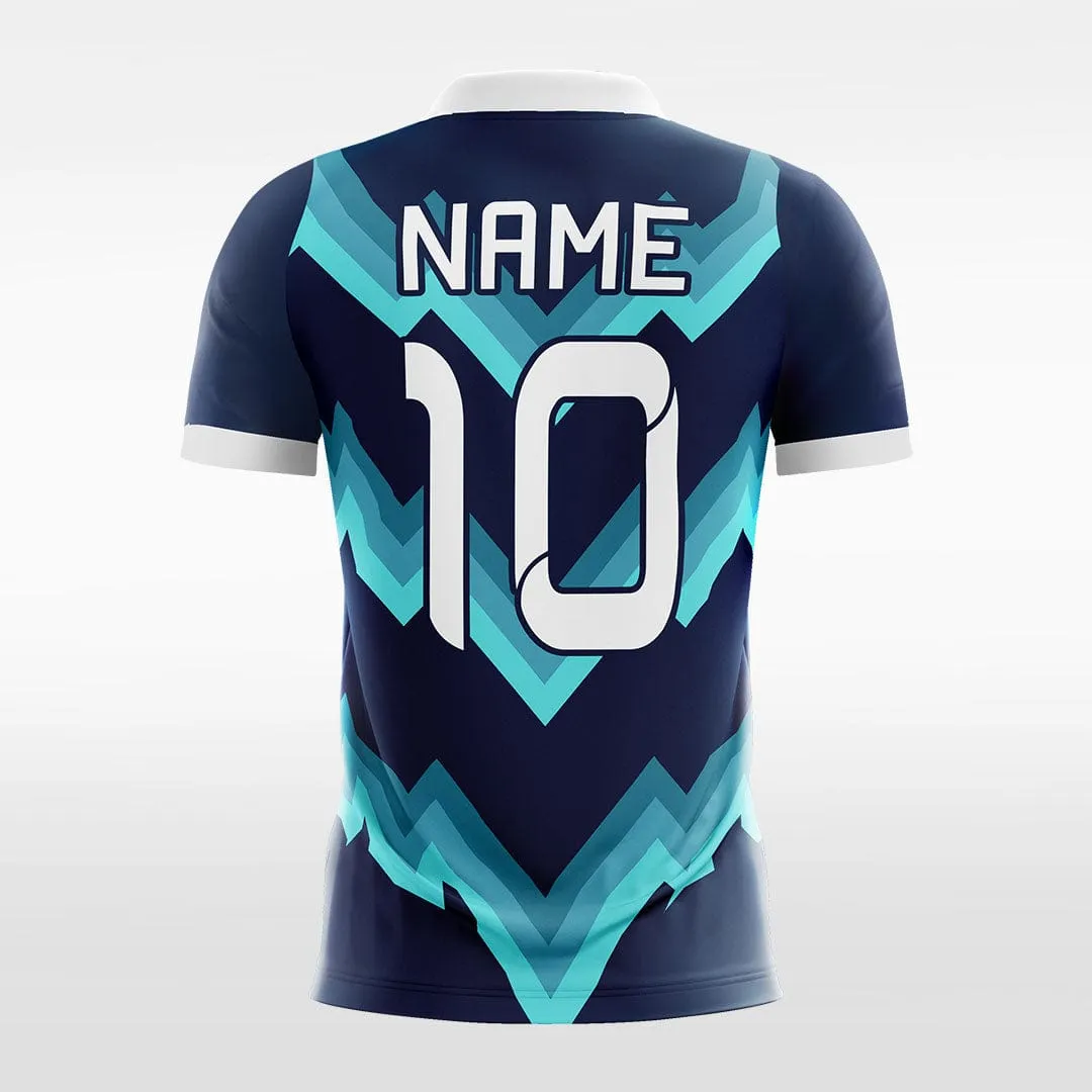 Classic Chevron - Women Custom Soccer Jerseys Design Navy Blue