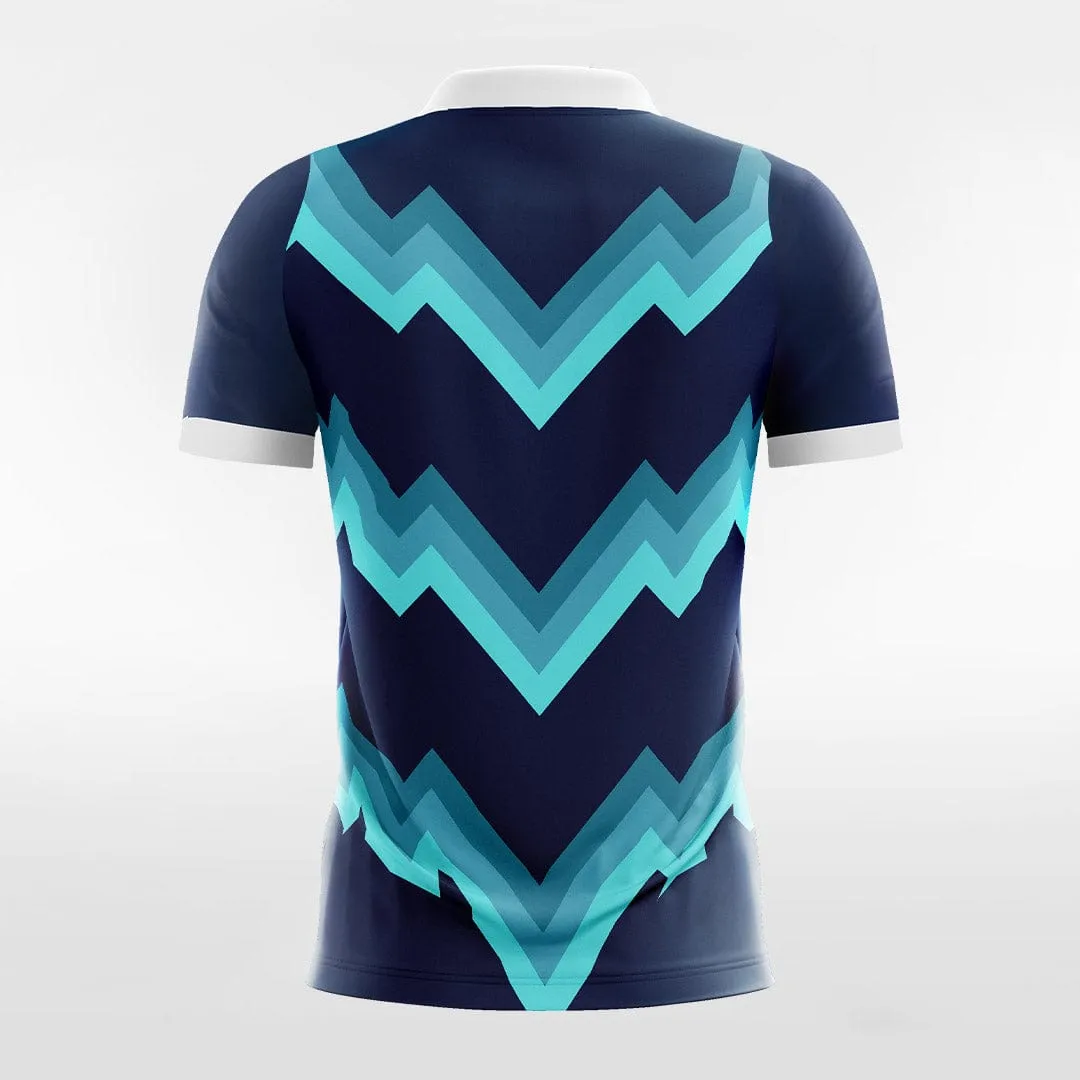 Classic Chevron - Women Custom Soccer Jerseys Design Navy Blue