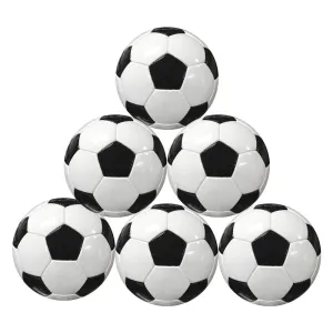 Classic Collection Soccer Balls Six Pack Grade A Bladder for Longer Air Retention No Imprint Size 5, Black & White