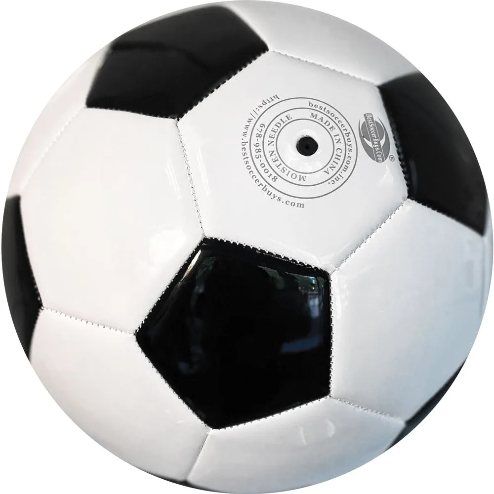 Classic Collection Soccer Balls Six Pack Grade A Bladder for Longer Air Retention No Imprint Size 5, Black & White