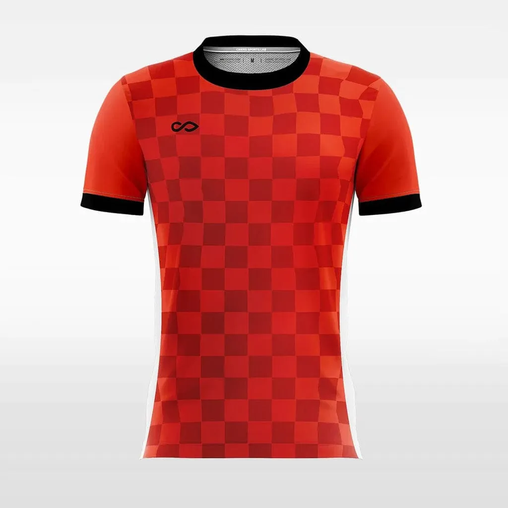 Classic Plaid - Custom Womens Soccer Jerseys Design Red