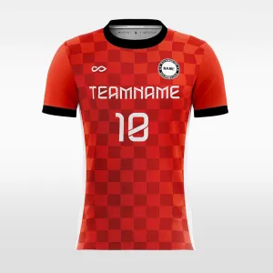 Classic Plaid - Custom Womens Soccer Jerseys Design Red