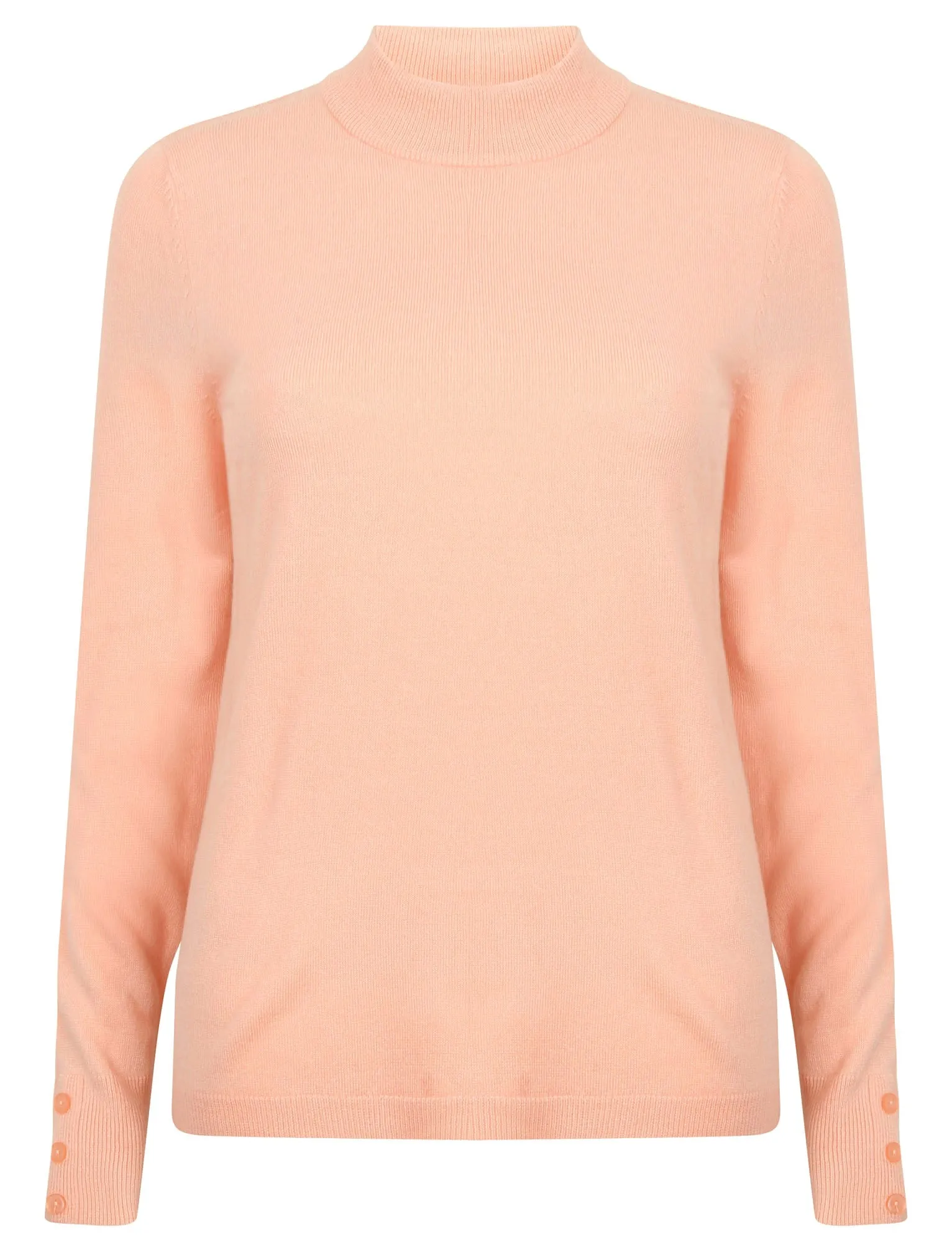 Clinton Turtle Neck Jumper in Dusty Pink - Plum Tree