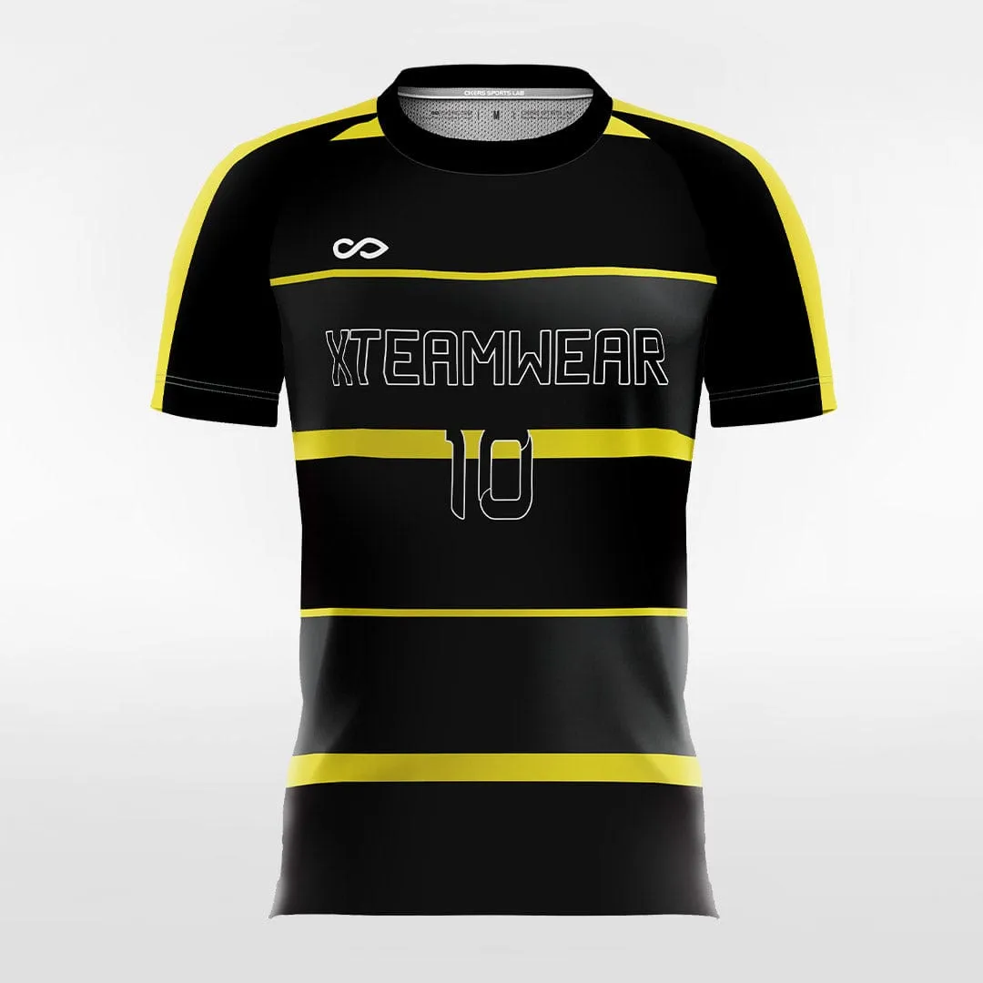 Contrast Stripe - Custom Kids Soccer Jerseys Design Black Yellow