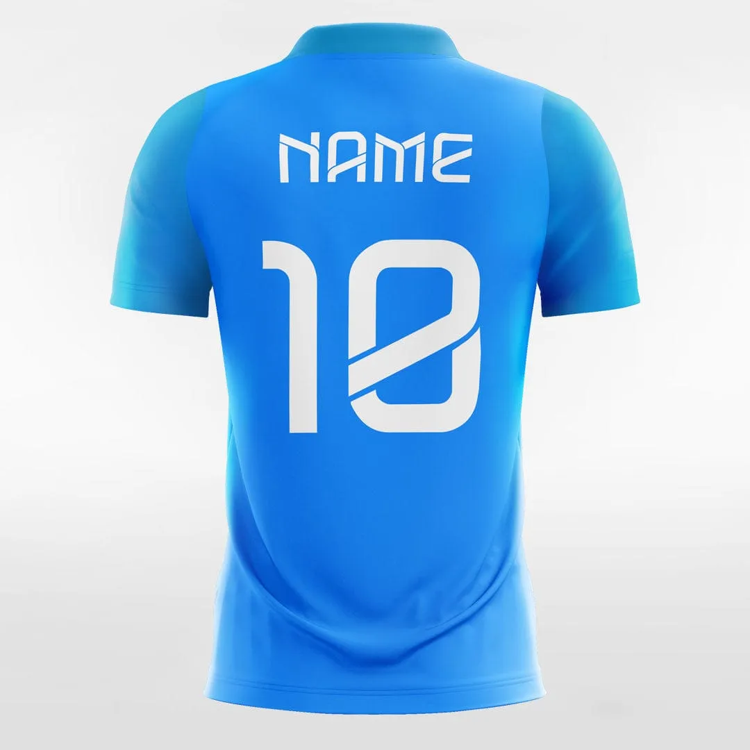 Cool Blue - Women Custom Soccer Jerseys Design Ribbon