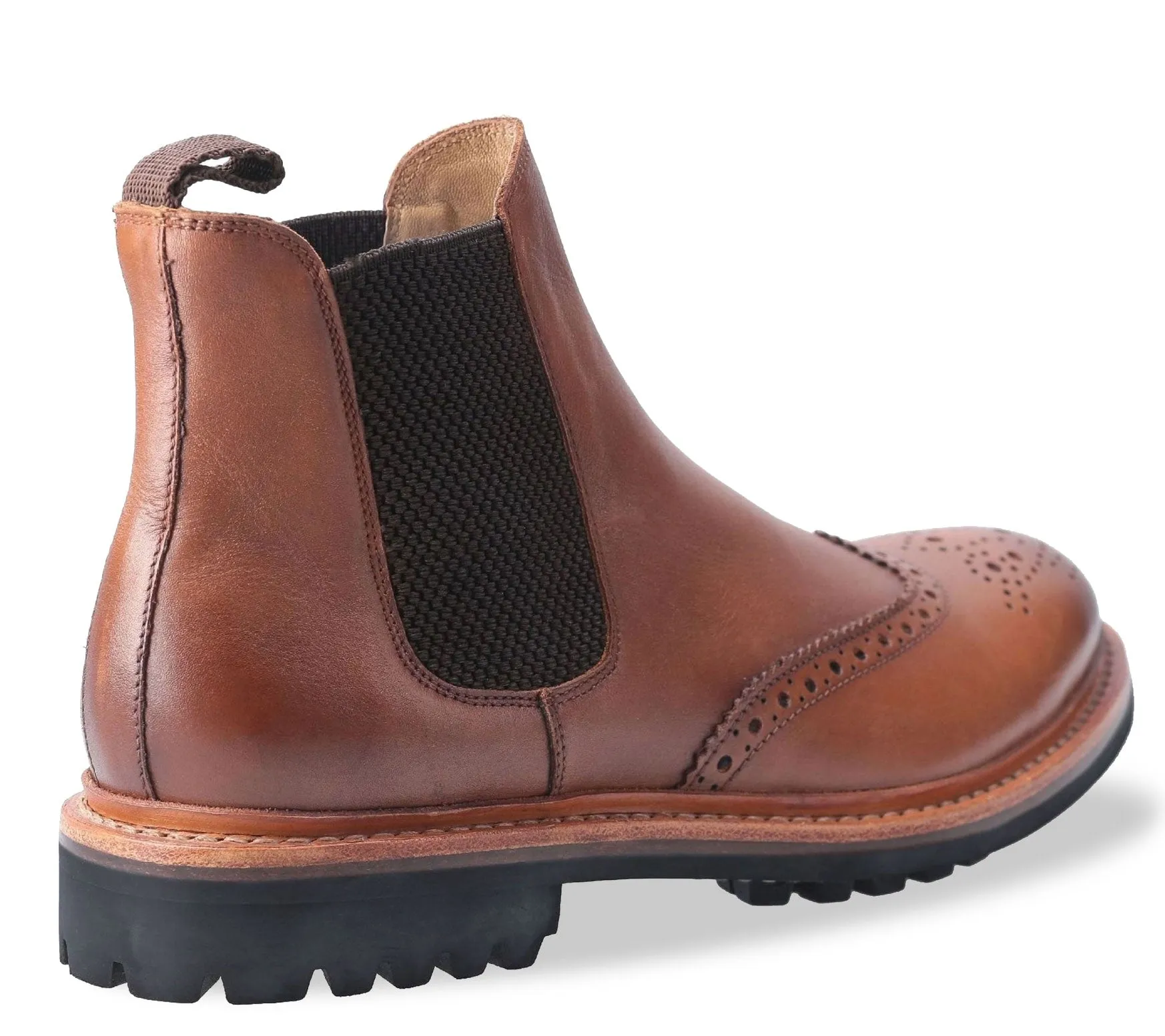 Cotswold Siddington Commando Brogue Chelsea Boots