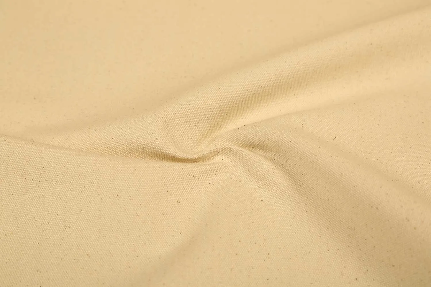 Cream Plain 3/10 Cotton Canvas Kora Fabric