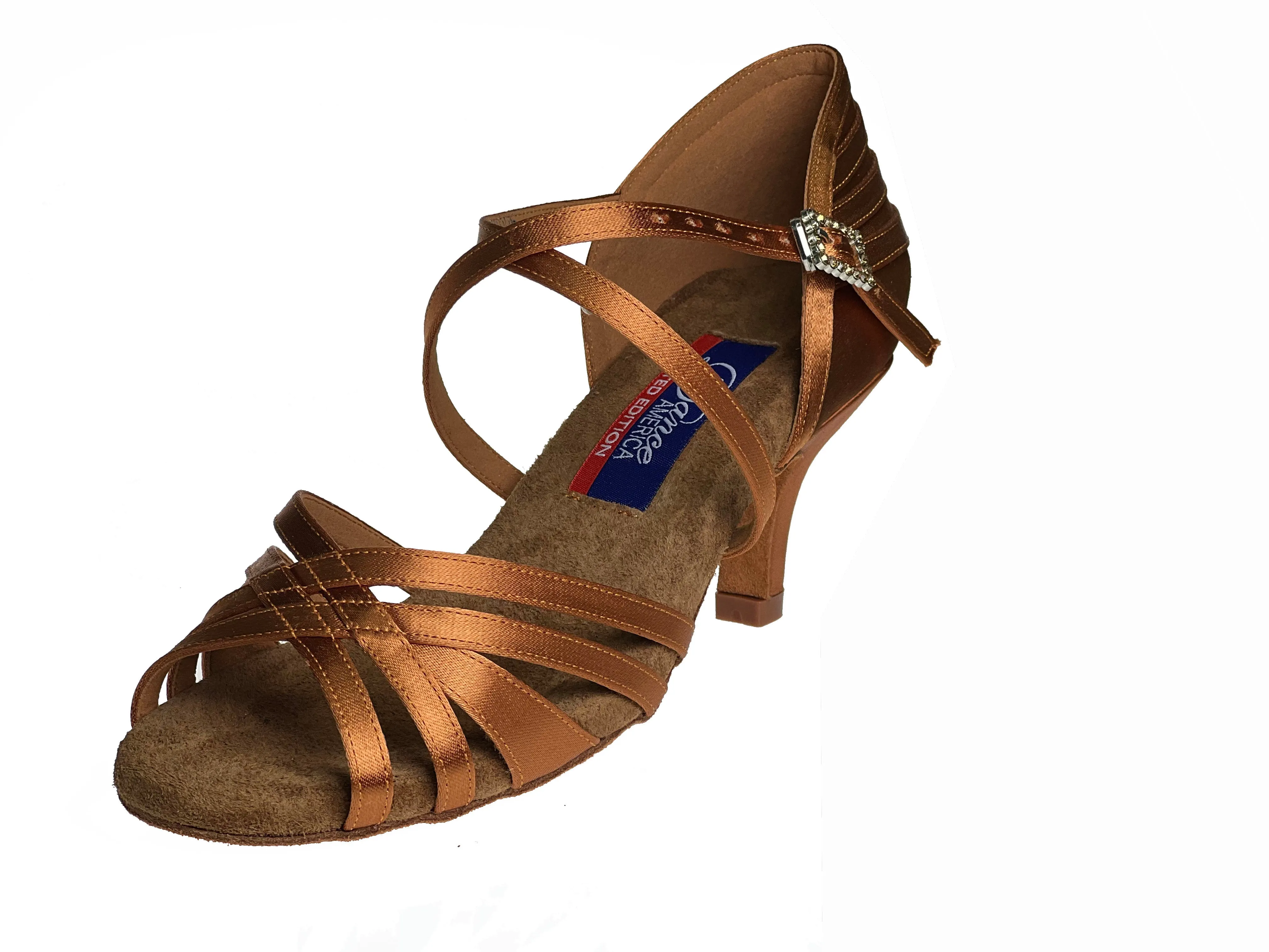 Dance America- Vegas Tan Satin 2.25" or 2.75" heels (Limited Edition)