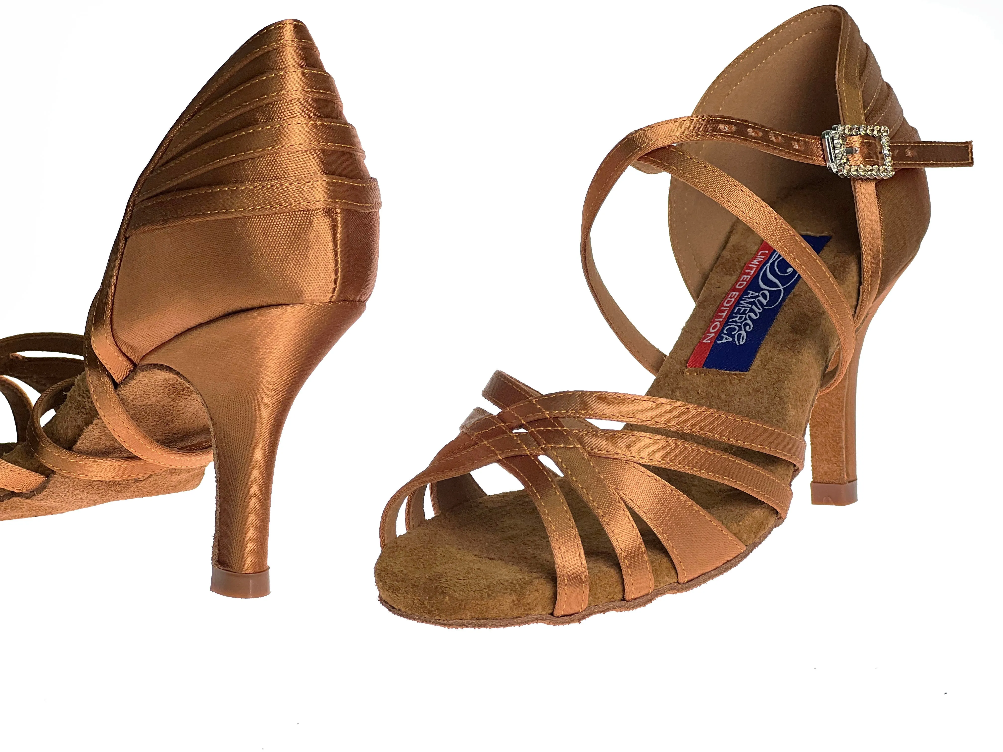 Dance America- Vegas Tan Satin 2.25" or 2.75" heels (Limited Edition)