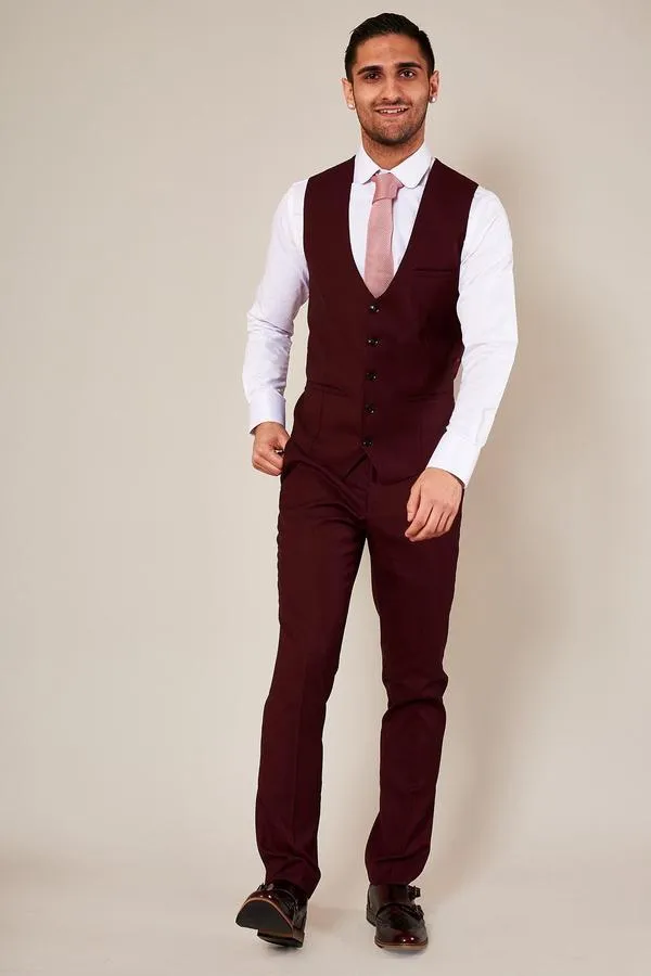 Danny Wine Three Piece Wedding Suit :- Office Wear :- Wedding Suit