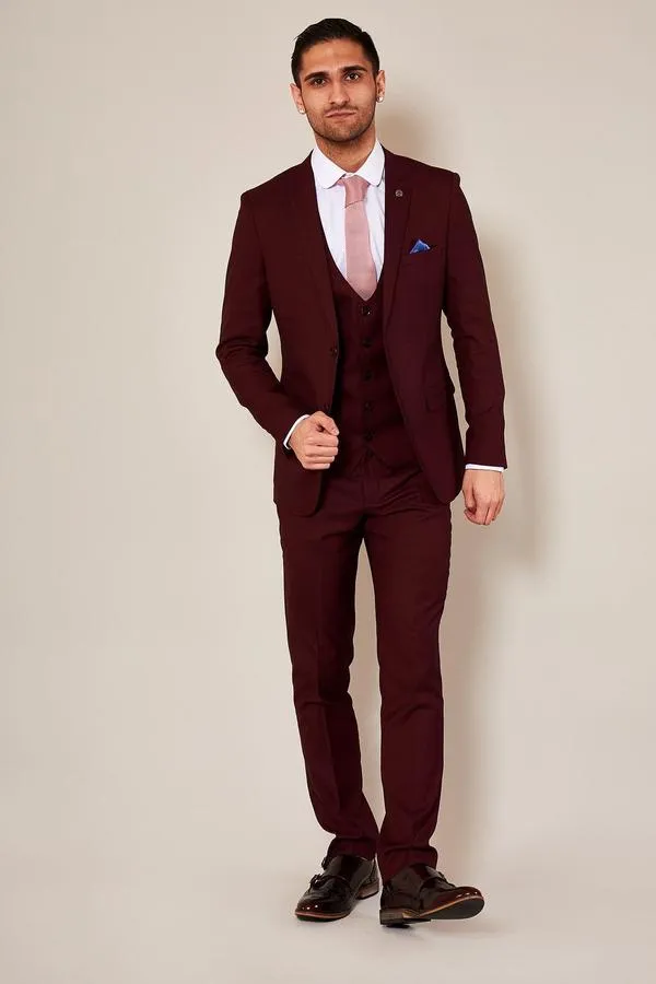 Danny Wine Three Piece Wedding Suit :- Office Wear :- Wedding Suit