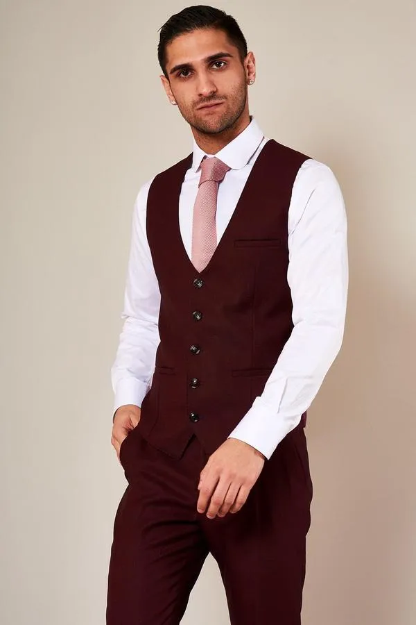 Danny Wine Three Piece Wedding Suit :- Office Wear :- Wedding Suit