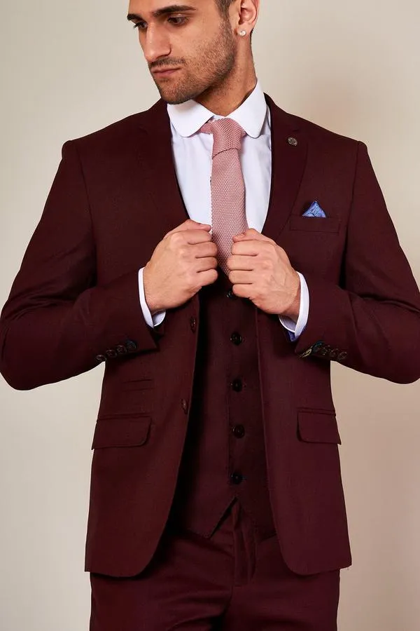 Danny Wine Three Piece Wedding Suit :- Office Wear :- Wedding Suit