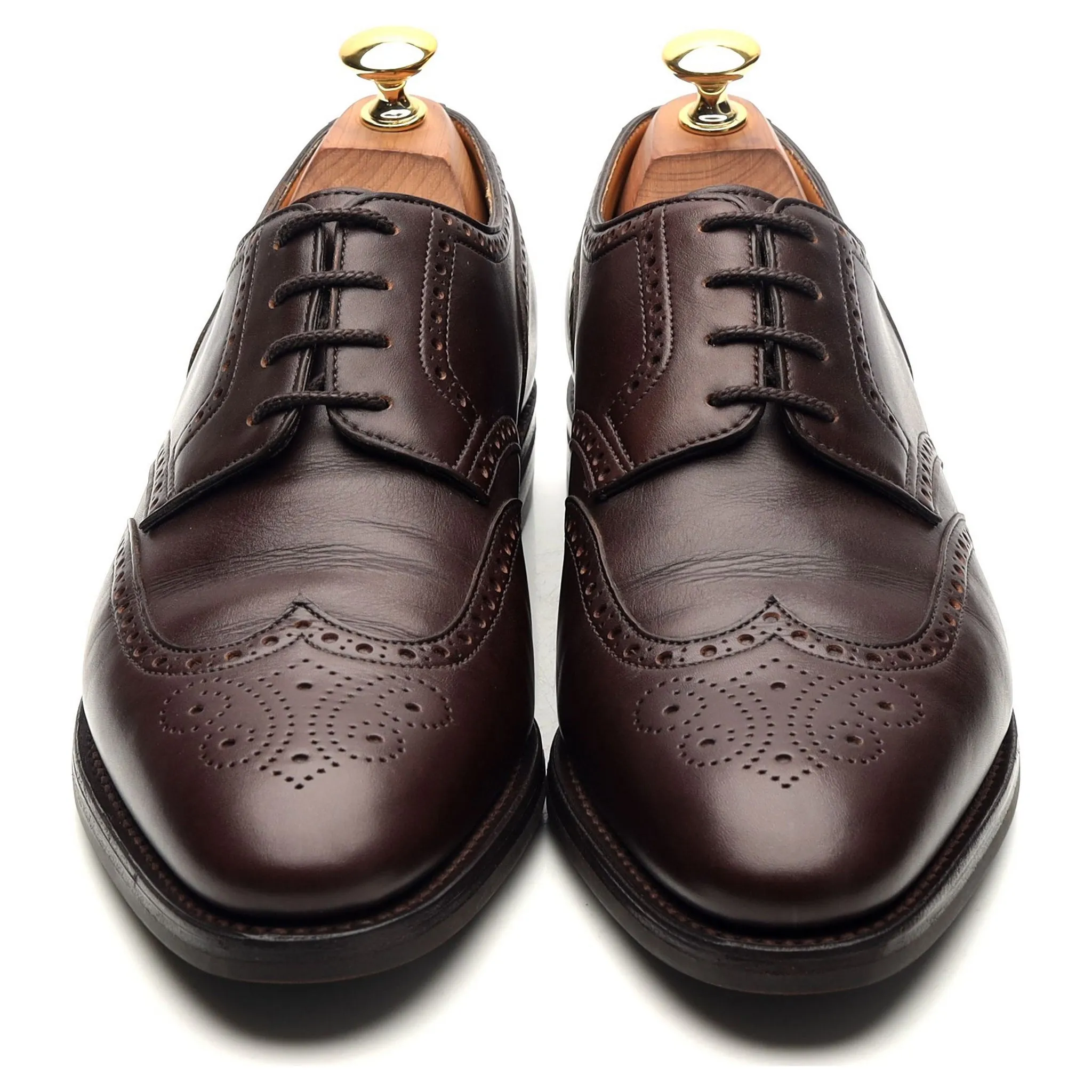 'Darby lll' Dark Brown Leather Derby Brogues UK 6 EE