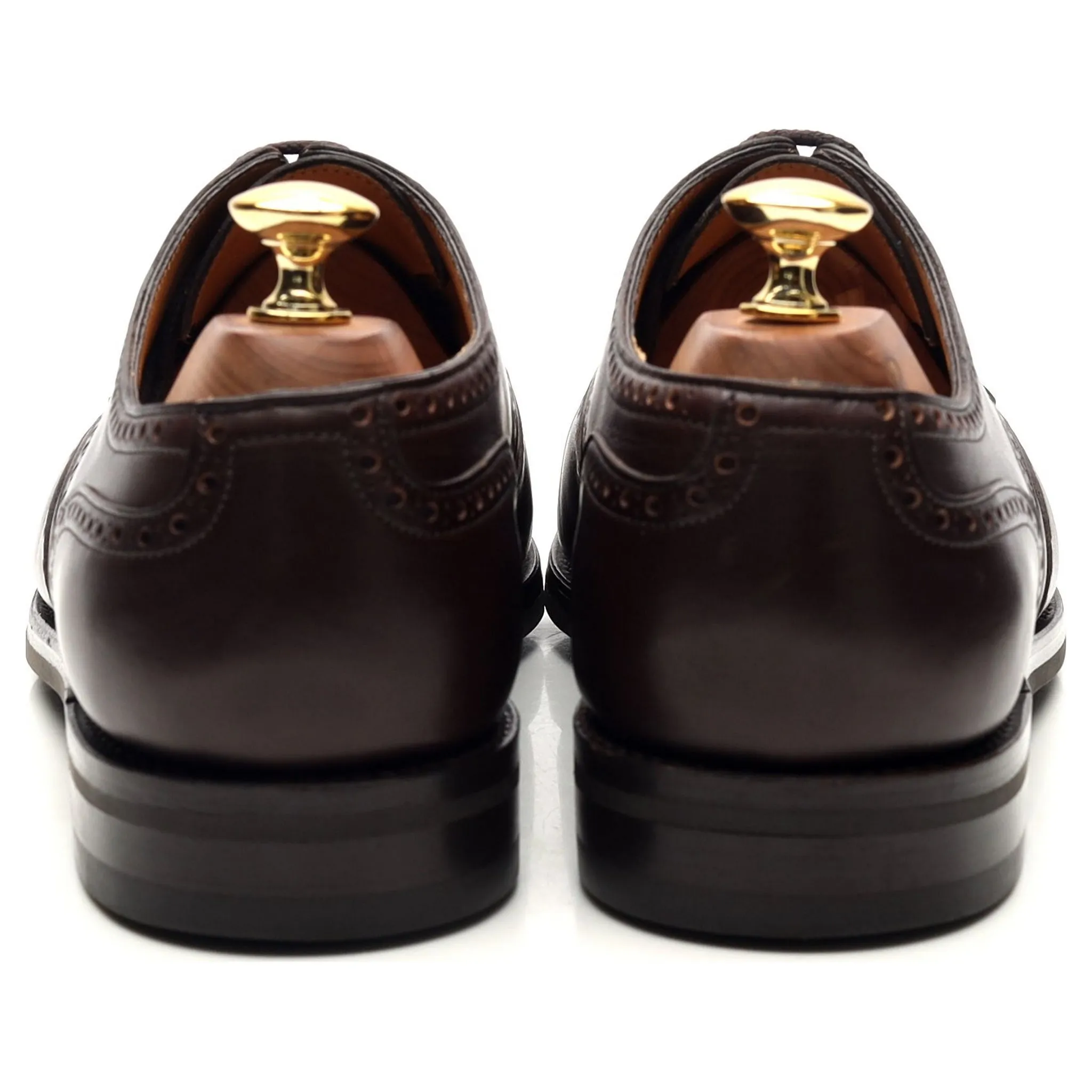 'Darby lll' Dark Brown Leather Derby Brogues UK 6 EE