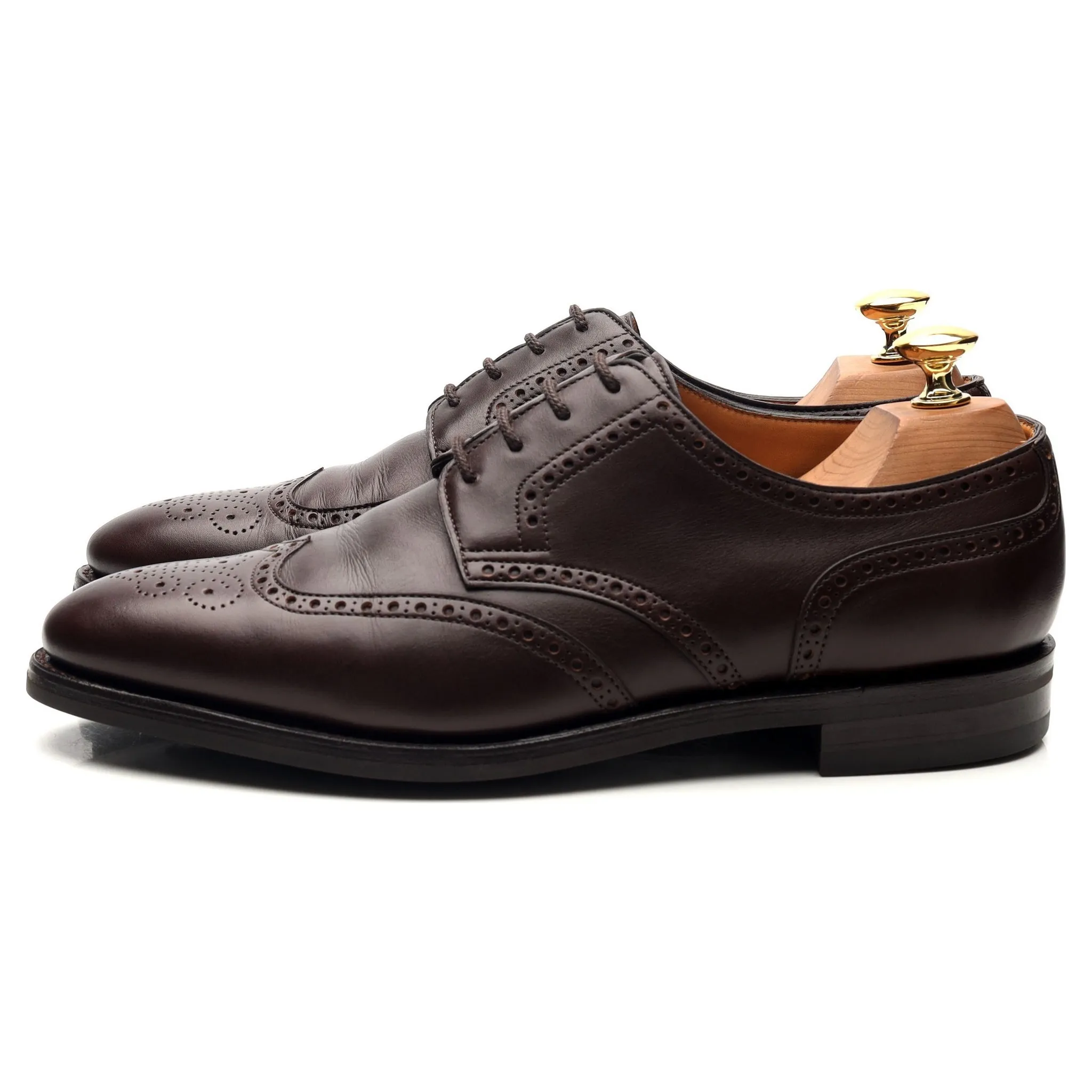 'Darby lll' Dark Brown Leather Derby Brogues UK 6 EE