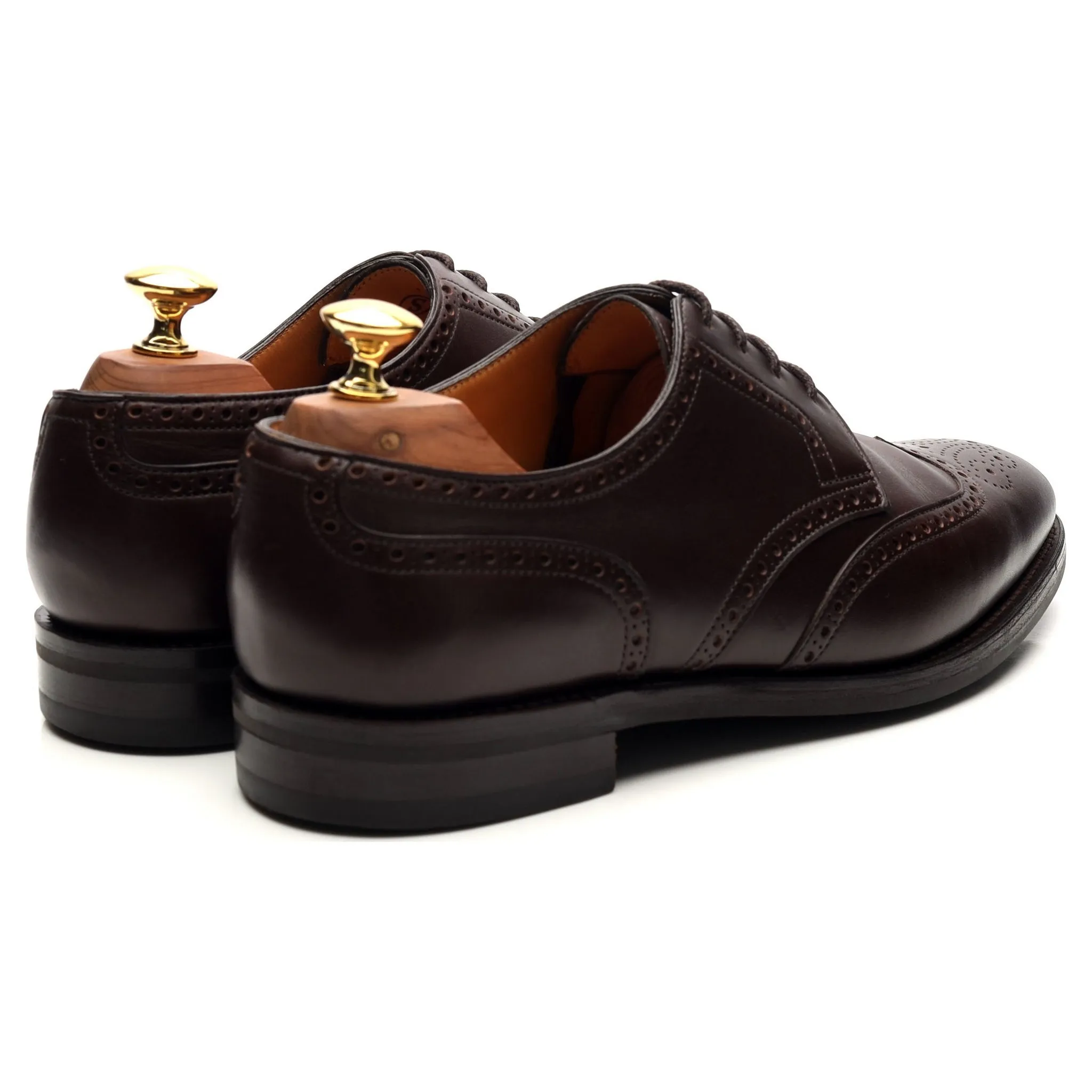 'Darby lll' Dark Brown Leather Derby Brogues UK 6 EE