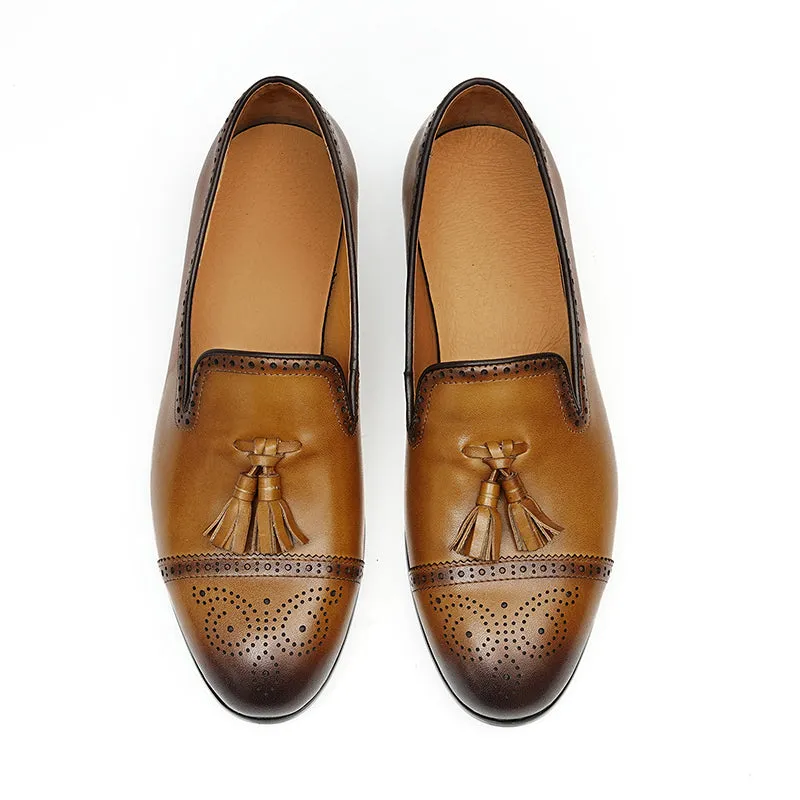 Diamoré Ebonique Croc Brogues Loafers