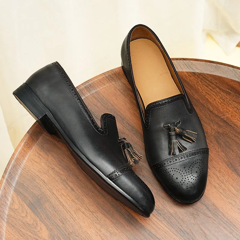 Diamoré Ebonique Croc Brogues Loafers