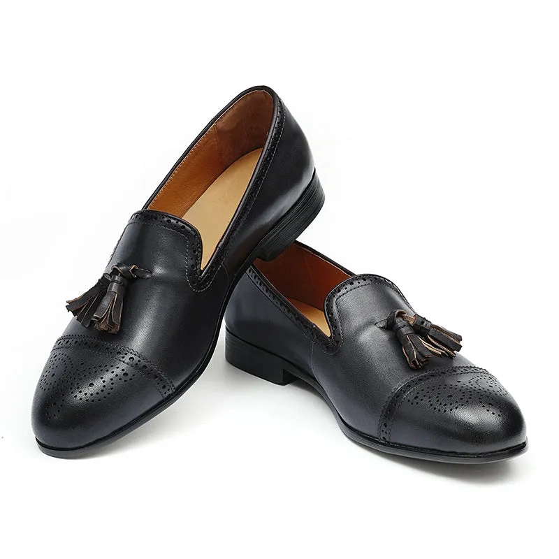 Diamoré Ebonique Croc Brogues Loafers