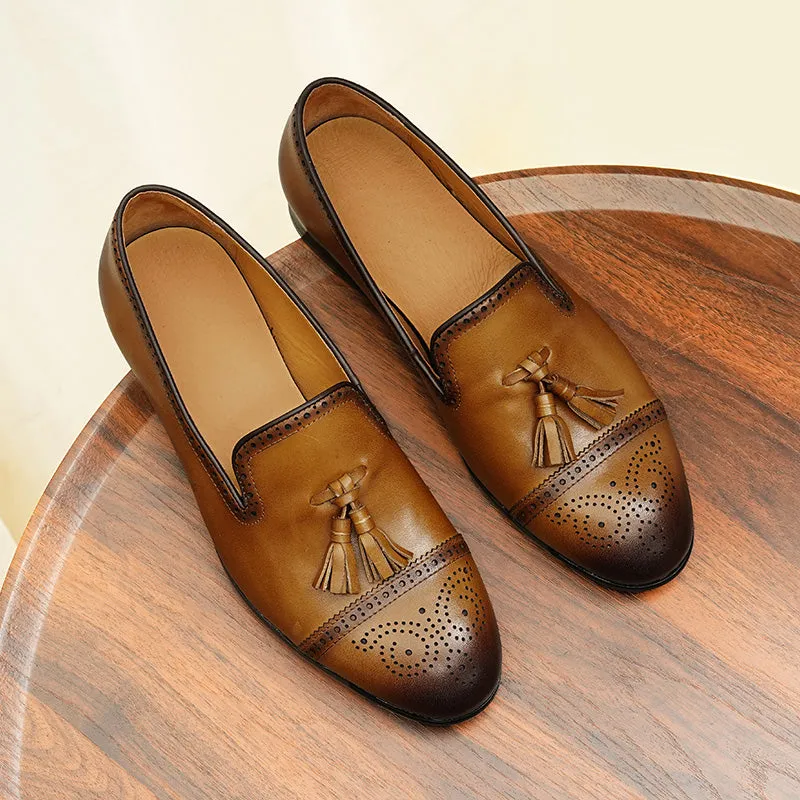 Diamoré Ebonique Croc Brogues Loafers