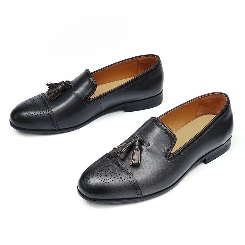 Diamoré Ebonique Croc Brogues Loafers