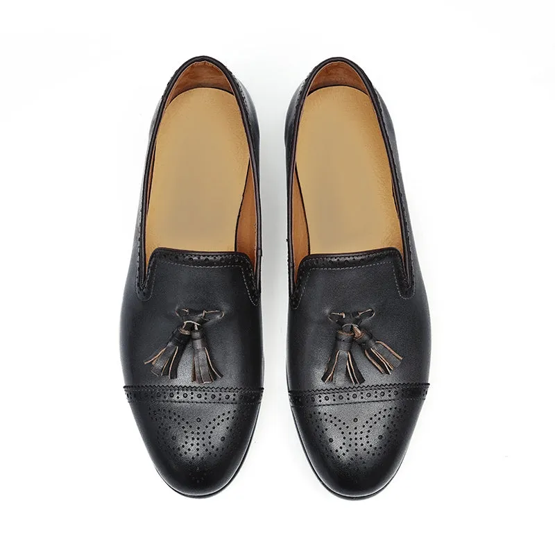 Diamoré Ebonique Croc Brogues Loafers