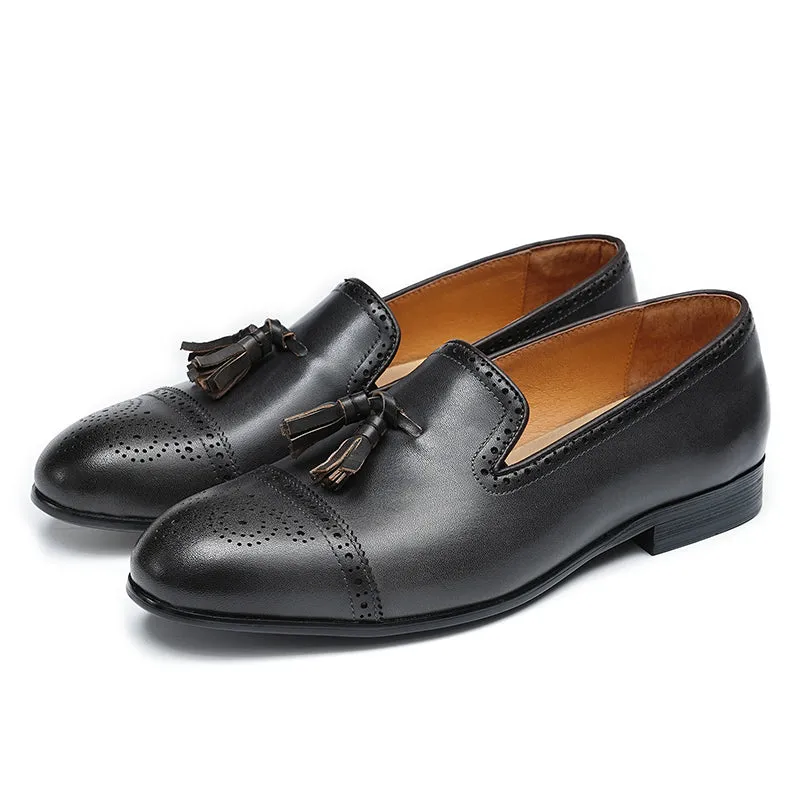 Diamoré Ebonique Croc Brogues Loafers