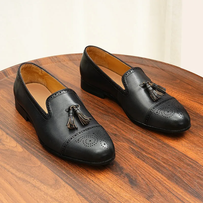 Diamoré Ebonique Croc Brogues Loafers