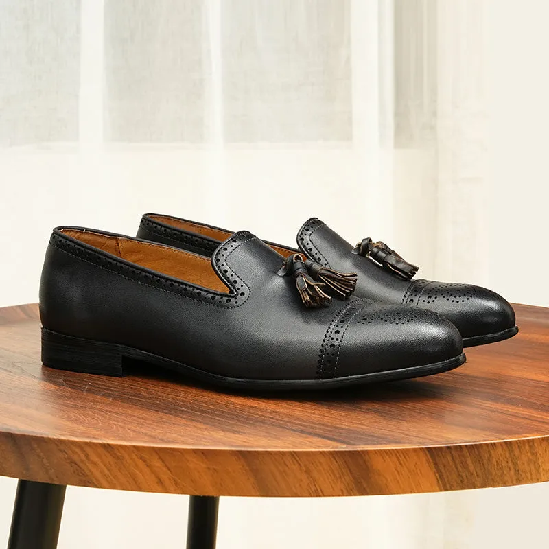 Diamoré Ebonique Croc Brogues Loafers