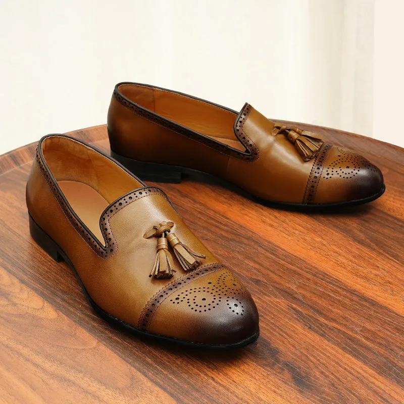 Diamoré Ebonique Croc Brogues Loafers