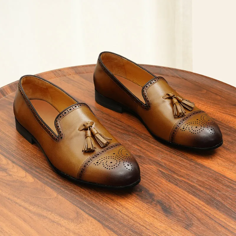 Diamoré Ebonique Croc Brogues Loafers