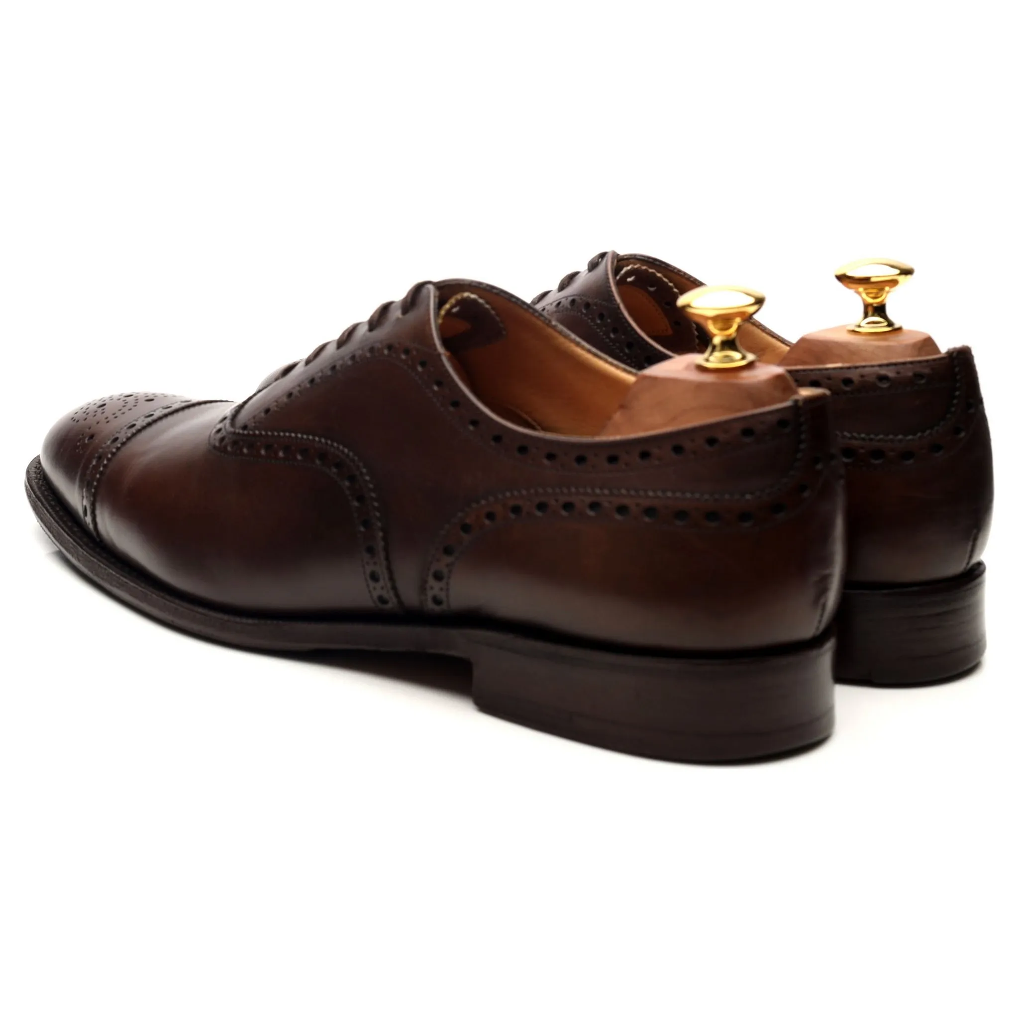 'Diplomat' Dark Brown Leather Oxford Brogues UK 9 F