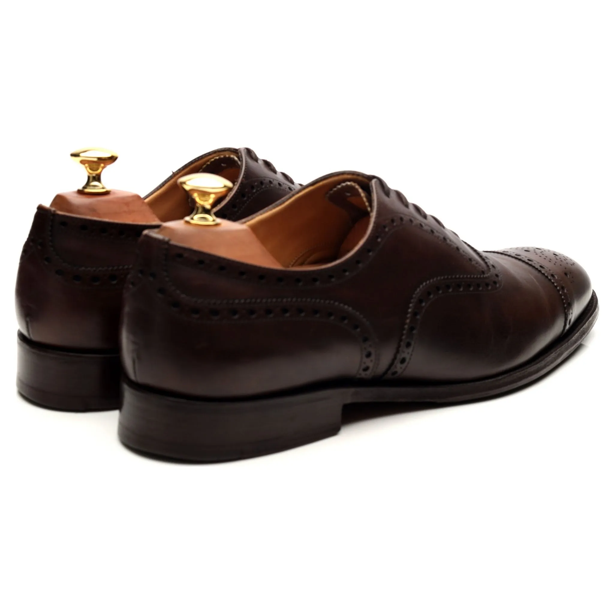 'Diplomat' Dark Brown Leather Oxford Brogues UK 9 F