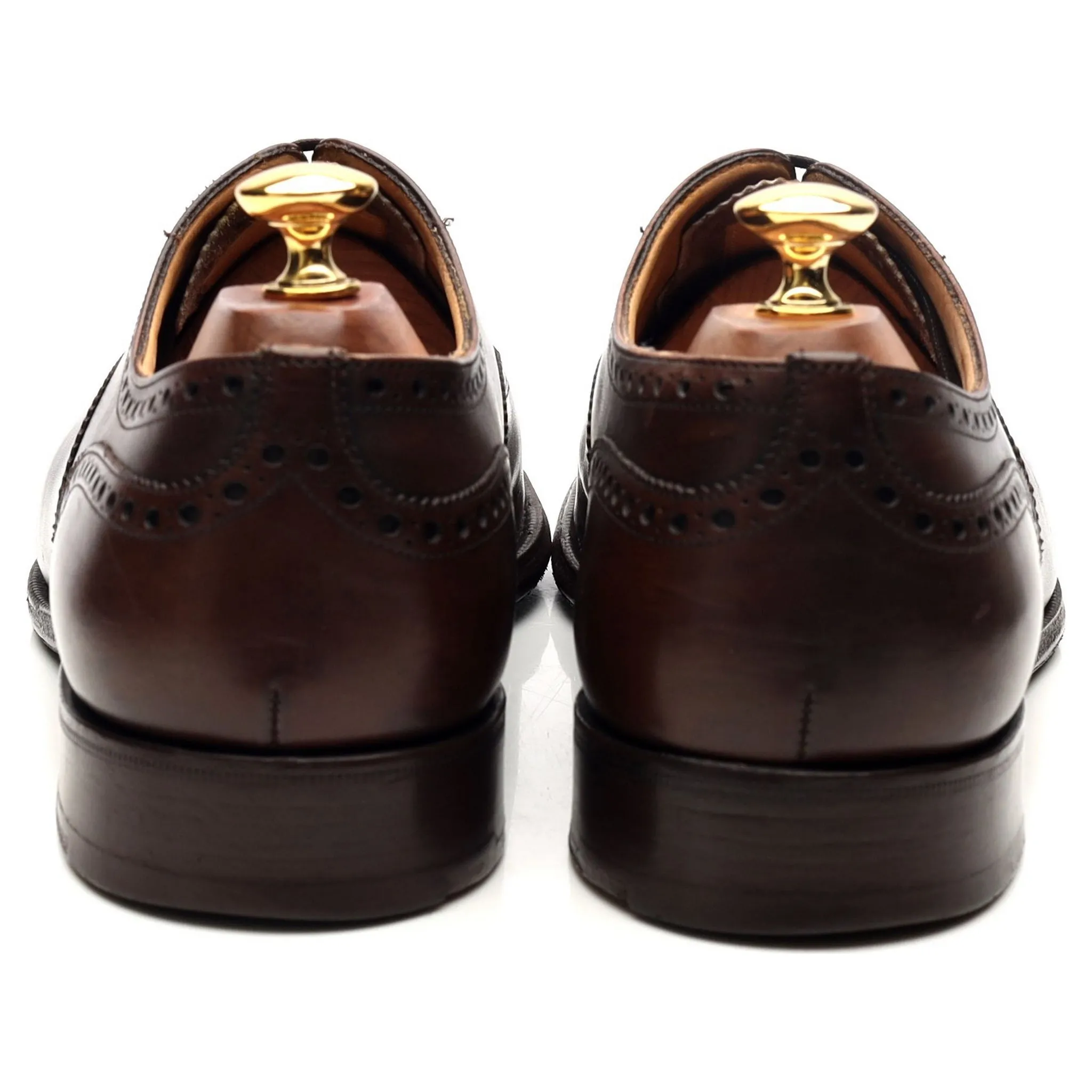 'Diplomat' Dark Brown Leather Oxford Brogues UK 9 F