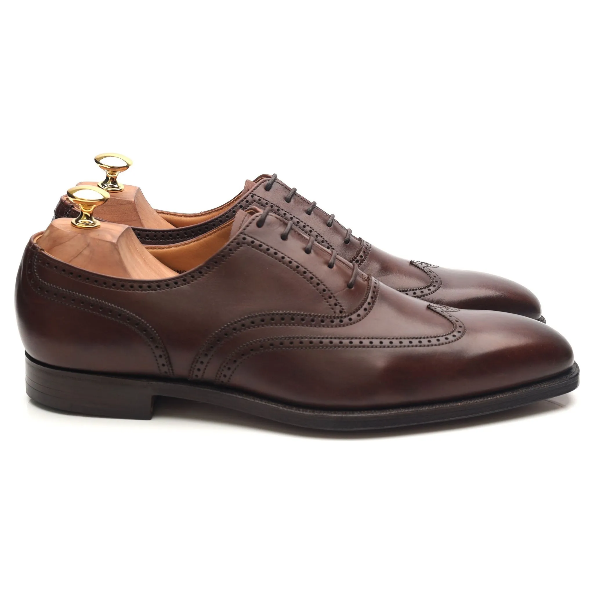 'Drummond' Dark Brown Leather Oxford Brogues UK 9 E