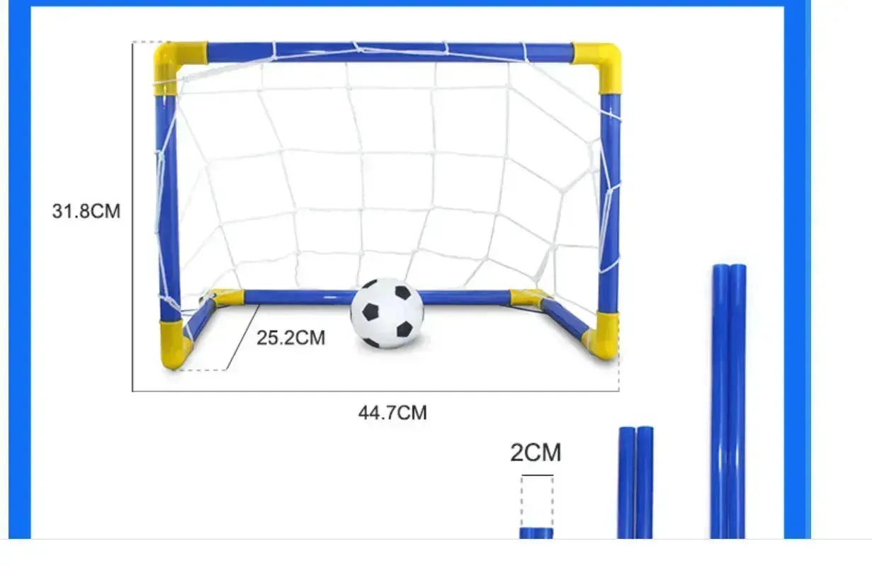 Folding Mini Football Soccer Ball Goal Post Net